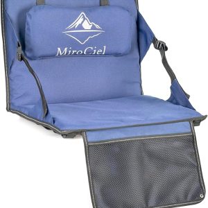 Stadium Seat with Back Support: Lightweight Foldable Bleacher Cushion for Outdoor,Sport Events,Picnic,Camping,Hiking (Army Blue)