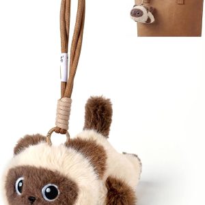 Cute Plush Siamese Cat Keychain