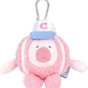Cute Plush Capybara Tennis Keychain